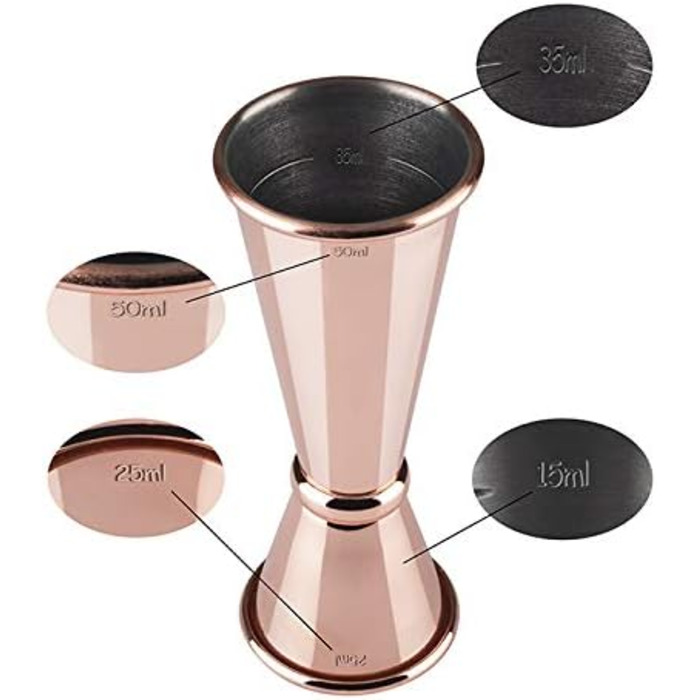 Набір для коктейлів Moscow Mule: 2 кухлі 500 мл, мірний стакан 5cl, барна ложка 27 см, чорна преса для лайму, харчова мідь, подарункова коробка