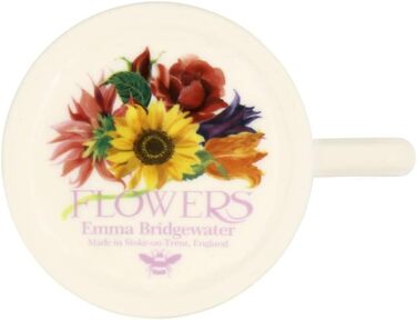 Emma Bridgewater Велика керамічна чашка 1/2 пінти Blue Iris – чашка для кави, чаю, латте, капучино, подарунок