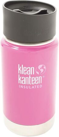 Термос-пляшка Klean Kanteen Wide 355 мл з вакуумною ізоляцією та кришкою Cafe Cap 2.0, колір Wild Orchid
