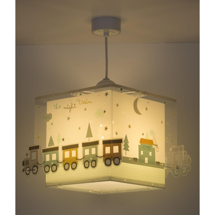 Дитячий підвісний світильник Dalber The Night Train, кольоровий, у вигляді поїзда