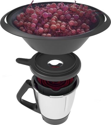 Пароварка-прес для соку Simsafix для кухонних комбайнів Monsieur Cuisine Smart, Connect і Trend – соковижималка-пароварка для MC, універсальна насадка, зроблено в Німеччині