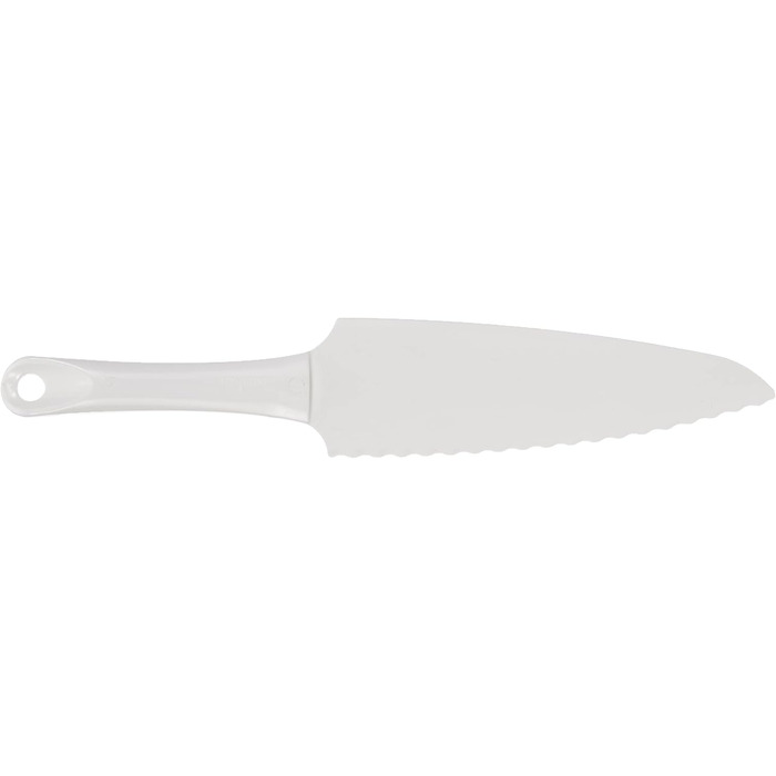 Форма для випікання Zenker 7020 з кришкою 28 см DELUXE + ніж для торта 29 см, набір для кондитера, пластик, білий