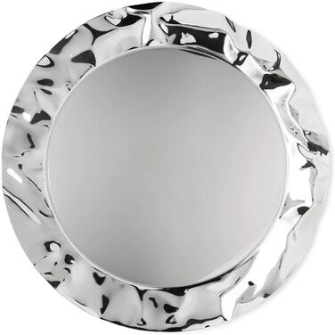 Кругле піднос Alessi 90039 з нержавіючої сталі, сріблястий, 44,5 см
