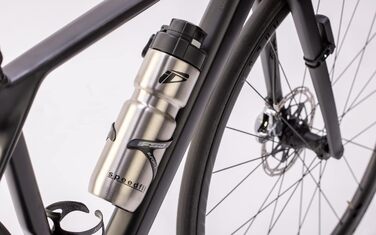 Вакуумна термобутилка Speedfil Speedflask з нержавіючої сталі для велосипедистів і спорту, з кришкою 2.0, срібляста