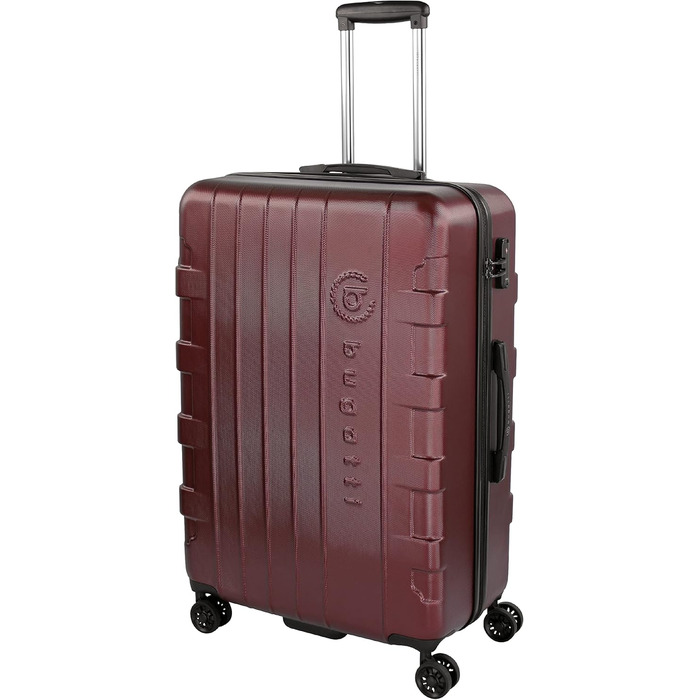 Валіза Bugatti Galatea 55x38x23,5 см, 38 л, жорсткий корпус, 4 колеса, TSA-замок, червоний