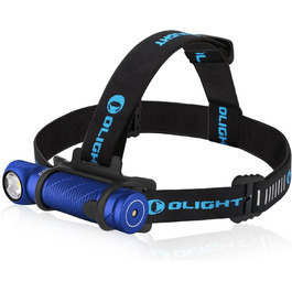Лобовий ліхтар OLIGHT Perun 2 2500 люмен, USB-зарядка, 5 режимів, акумулятор, для бігу, риболовлі, кемпінгу, синій