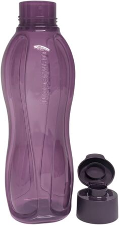 Пляшка для води Tupperware Eco To Go 1 л з кришкою Flip Top, фіолетова, екологічна