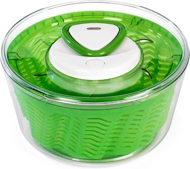 Сушарка для салату Zyliss Easy Spin 2, 6 л, акрилова, зелена, з чашею, Aquavent технологія