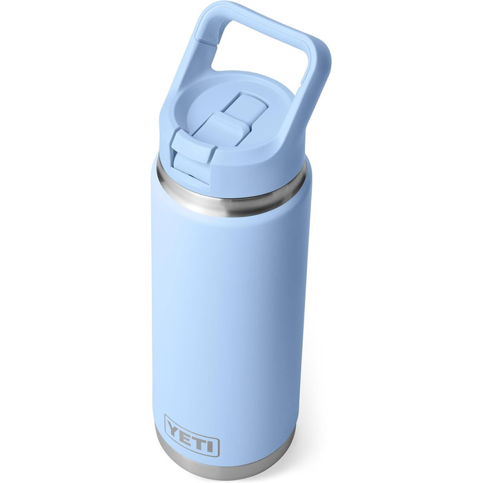 Термобутилка YETI Rambler C з трубочкою, вакуумна нержавіюча сталь, 769 мл, синя