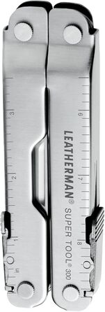 Мультитул Leatherman Super Tool 300 19-в-1 з потужними пасатижами, нержавіюча сталь, чохол Molle, для важких робіт