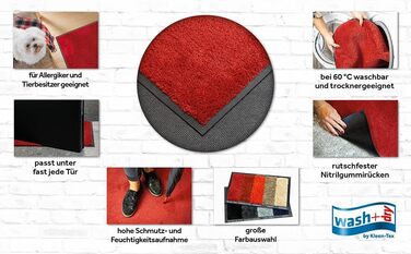 Килимок для підлоги Wash+Dry Original Navy 60x90 см, синій, для внутрішнього та зовнішнього використання, машинне прання