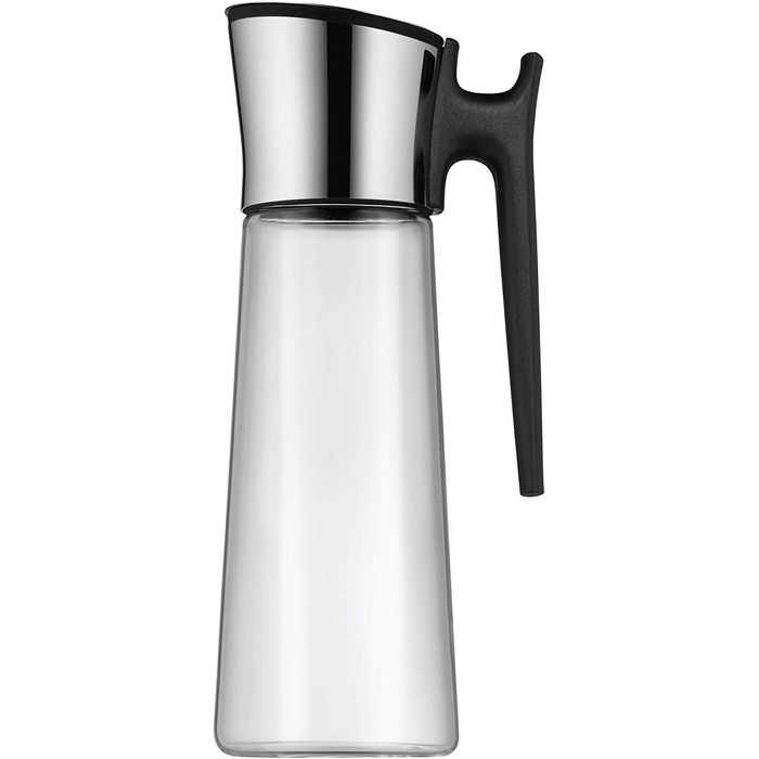 Глечик для води WMF Basic 1,5 л з ручкою і силіконовою кришкою, скляний графин з кришкою Closeup
