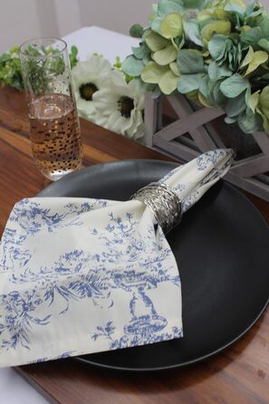 Серветки з бавовни COTTON CRAFT, 12 шт, 100% натуральна бавовна, багаторазові, для сервірування столу, французький стиль, для дому, свят, весни, літа, осені, зими, м'які, поглинаючі, 45,7 см