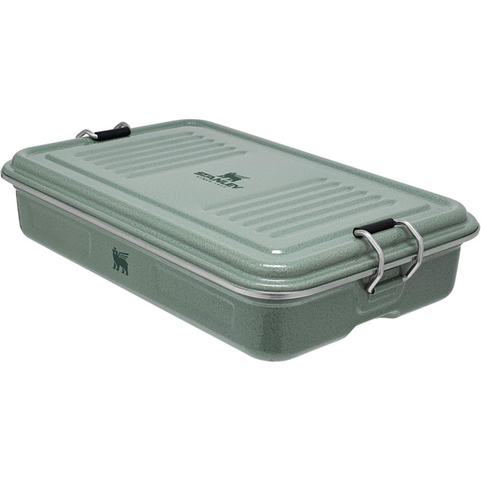 Ланчбокс Stanley Useful Classic Box 1,2 л з нержавіючої сталі, герметичний, BPA-free, підходить для посудомийної машини, стійкий до ударів, зелений Hammertone
