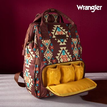 Рюкзак Montana West Wrangler у стилі вестерн з ацтекським орнаментом, багатофункціональна сумка для мами з водонепроникними ізольованими відділеннями