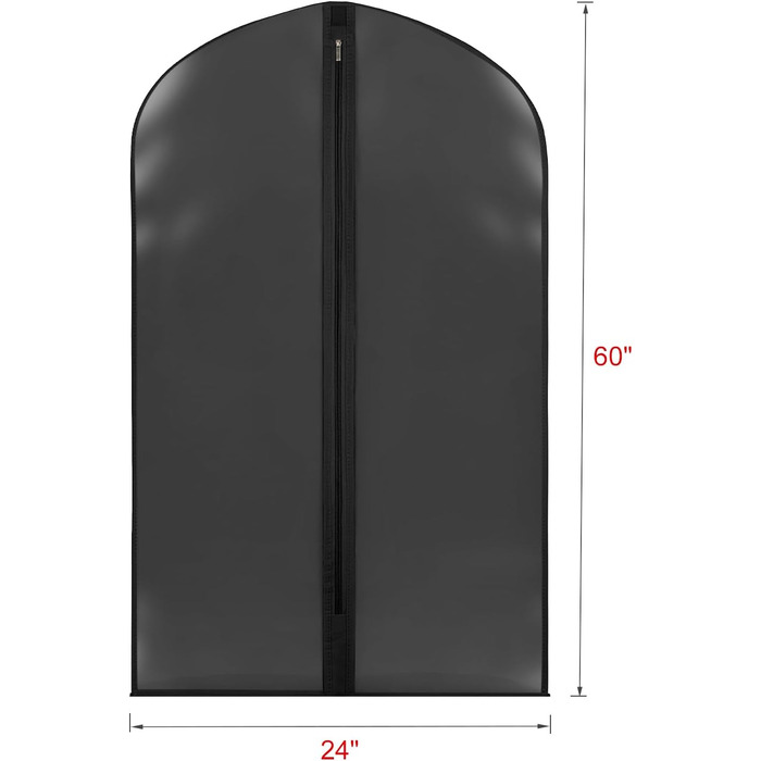Комплект чохлів для одягу Syeeiex, прозорі, з блискавкою, 8 шт, 60x110 см, дихаючі чохли для зберігання костюмів, пальт, піджаків, суконь
