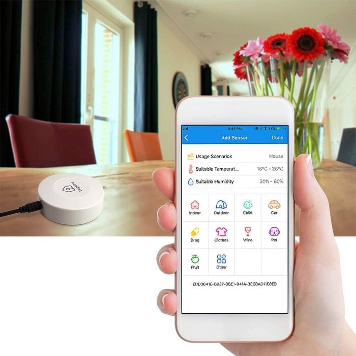 Термометр-гігрометр Inkbird IBS-TH1 для приміщень і вулиці з Bluetooth, LED-дисплеєм та смарт-сенсором (керування через додаток)