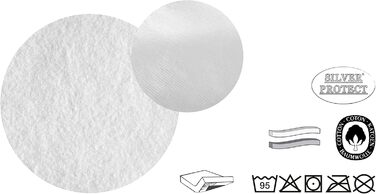 Простирадло натяжне biberna Sleep & Protect Molton з Silver Protect, водонепроникне, антибактеріальне, 120x200 см, біле