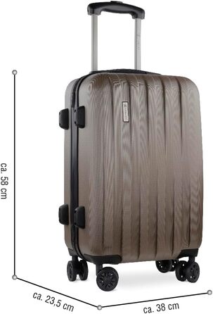 Жорсткий валізу Bugatti Lima 58x38x23,5 см, 33,8 л, 4 колеса, TSA-замок, бронзовий