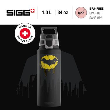SIGG алюмінієва пляшка для води WMB ONE, 0,75/1 л, Швейцарія, сертифікат ClimatePartner, для газованої води, герметична, легка, BPA-free, для активного відпочинку