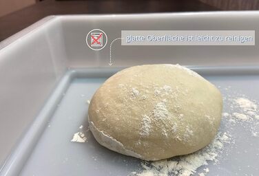 Контейнер для піци з кришкою 60x40x7,6 см, пластикова ємність для зберігання тіста, стелажний ящик, ферментаційна та тістова коробка (набір 4 шт. з кришками)