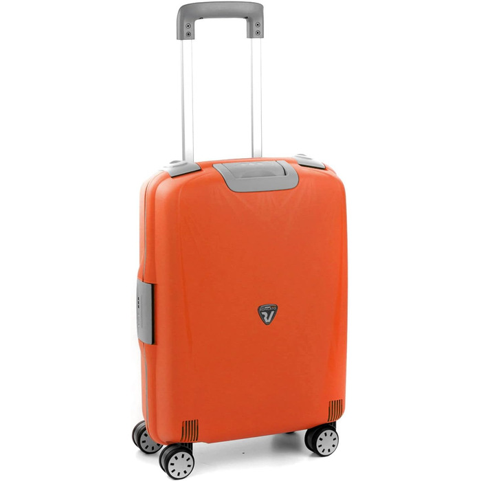 Валіза Roncato Light 55 см, 41 л, чорна/папая, легка дорожня пластикова