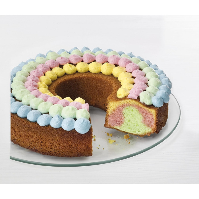 Форма для випікання Dr. Oetker з плоским і трубчастим дном, 26 см, сталева, антипригарна, кругла, сіра, з керамічним покриттям, герметична