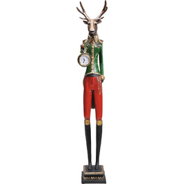 Декоративний настільний годинник Kare Design у вигляді собаки Gentleman Deer, багатокольоровий, 65x13x11 см