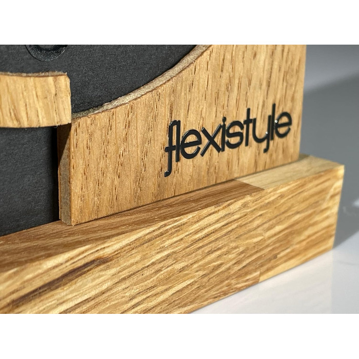 FLEXISTYLE сучасний настільний годинник з дуба, чорний, для вітальні та ванної, стиль 3