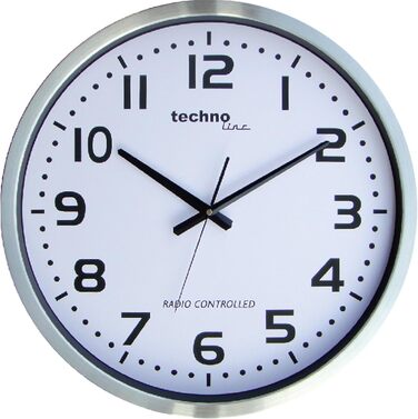 Настінний годинник Technoline WT 8995 Jumbo, 50 см, метал, сріблястий