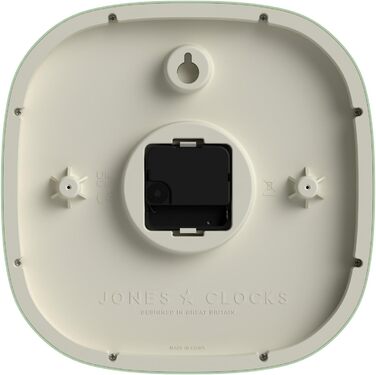 Квадратний ретро настінний годинник JONES CLOCKS Sprite, м'ятний, акрил, 25x25 см