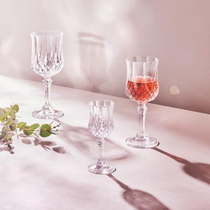 Набір стопок Cristal d'Arques Paris Longchamp 6 шт, 60 мл, скло Kwarx, висока прозорість і міцність, посилена упаковка