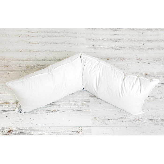 Подушка для вагітних та сну на боці Mayaadi-Home MA18, 145x40 см, 90% пухові пір'я, 10% пух, 2000 г, для годування та підтримки тіла