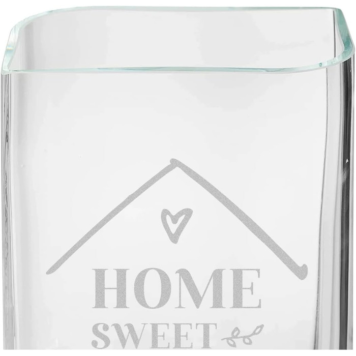 Скляна ваза з гравіюванням Home Sweet Home, персоналізована, подарунок жінці, тюльпанова, ручна робота, Polar-Effekt, Німеччина