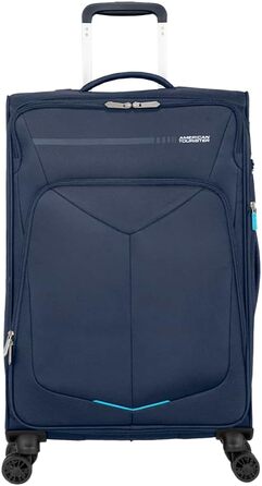 Валіза American Tourister Summerfunk 79 см, 119 л, чорна, розширювана, на 4 колесах, поліестер