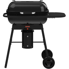 Гриль Barbecook Loewy 45 на вугіллі з вітрозахистом, для 6 осіб, чорний, 43x43x97 см (Magnus Comfort)