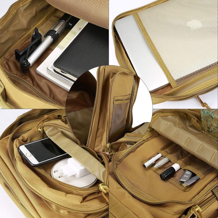 Тактичний рюкзак ProCase 40 л, армійський, для туризму, полювання, трекінгу та кемпінгу, великий військовий рюкзак для походів (хакі)