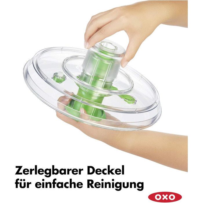 Сушарка для салату OXO Good Grips з ситом і кришкою, зелена – для сушіння листя салату