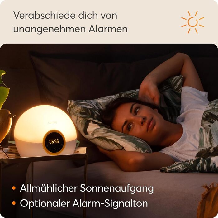 Світловий будильник Lumie Bodyclock Rise 100 з імітацією сходу та заходу сонця, білий
