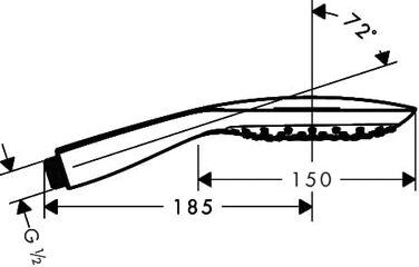 Душова лійка hansgrohe Raindance Select E, 3 режими, 150x150 мм, хром, антикальк