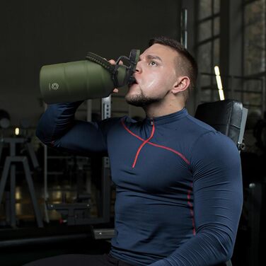 Термобутилка з нержавіючої сталі Fjbottle 1900 мл, магнітна кришка, без BPA, подвійні стінки, для газованої води, спортивна фляга для університету, фітнесу, кемпінгу, активного відпочинку, зелена