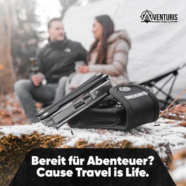 Мультитул AVENTURIS® — багатофункціональний інструмент для велосипеда та аутдору, чоловічий подарунок, зелене або чорне, персоналізований