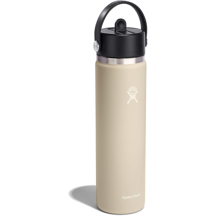 Гідрофляга Hydro Flask 710 мл – вакуумна пляшка з нержавіючої сталі з широкою горловиною та кришкою з трубочкою, колір Oat