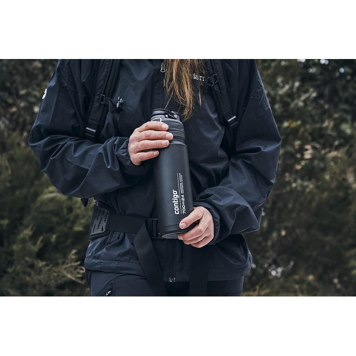 Термос пляшка Contigo Free Flow з нержавіючої сталі, 700 мл, ізольована, 100% герметична, BPA-free, зберігає холод до 29 годин, для спорту та активного відпочинку
