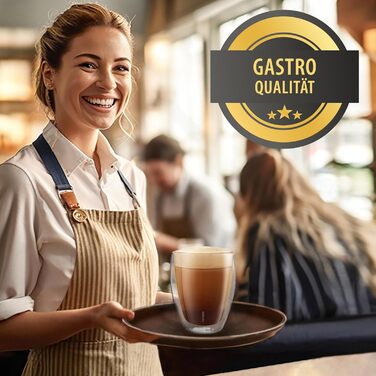 Creano PREMIUM подвійні склянки 250 мл, 6 шт, термостійкі, для напоїв, для кафе, можна мити в посудомийній машині, новинка 2024