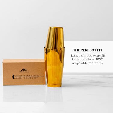 Професійний бостонський шейкер Top Shelf Bar Supply з нержавіючої сталі, 2 предмети, 18 і 28 унцій, для коктейлів