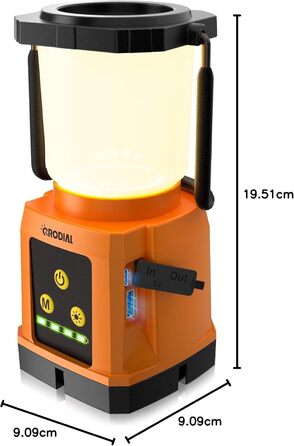 Світлодіодний кемпінговий ліхтар CRODIAL, акумуляторний, 5000 мА·год Power Bank, водонепроникний, для намету, аварійного освітлення, походів, вулиці