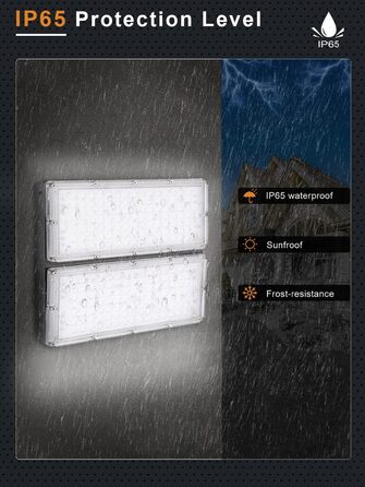 Ankishi LED прожектор для вулиці, IP65, водонепроникний, 6500K холодне біле світло, 30000 лм, 200Вт, комплект 4 шт, для спортмайданчика, гаража, саду, двору