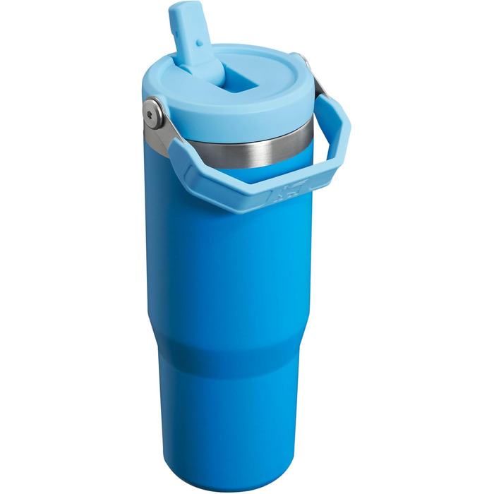 Термос-кружка Stanley Flip Straw 0.89 л з трубочкою, термос для води, спортивна пляшка BPA Free, 12+ годин холод, підходить для посудомийки (Azure)