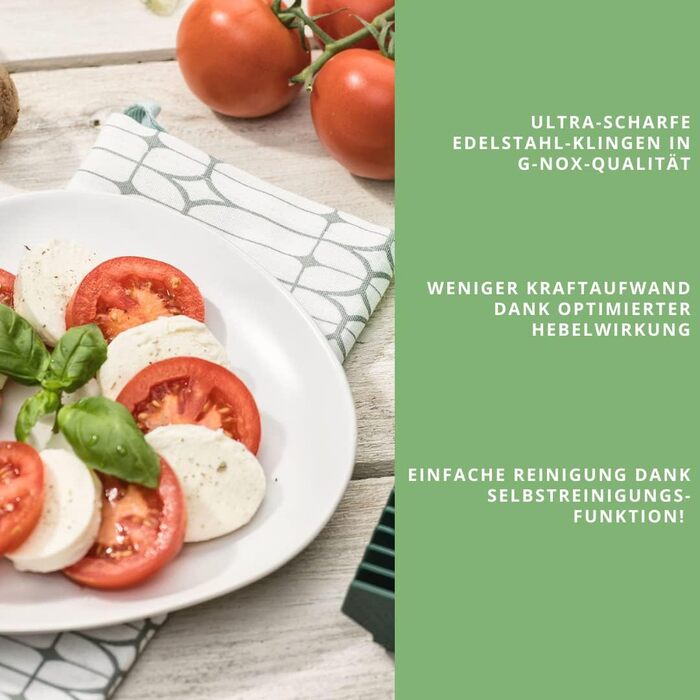 Овочерізка Genius Nicer Dicer Chef Deluxe XXL 37 предметів із набором скляних мисок, томатниця, овочерізка, 3-в-1 друшляк, шинкувальник, зелений